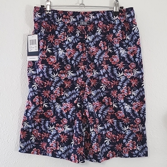 *NWT* IZOD Men's Tropical Floral Pajama Sleepwear Shorts, size Small - Picture 2 of 5